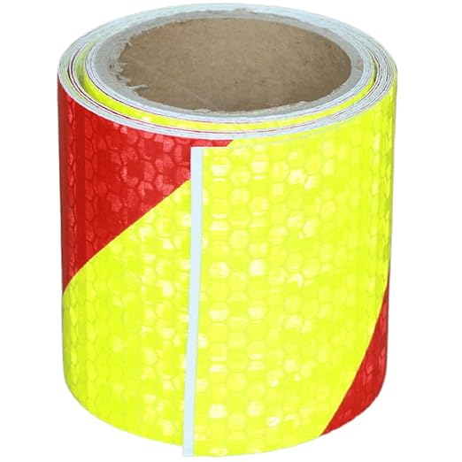 Reflective Tape Outdoor Waterproof 3 inch, High Visibility Hazard Conspicuity Warning Industrial Marking Tape (11 feet)