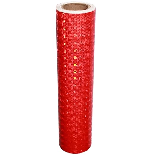 Reflective Tape Red 10 inch, Outdoor Waterproof High Visibility Warning Industrial Marking Tape, Safety Stickers (11 feet)
