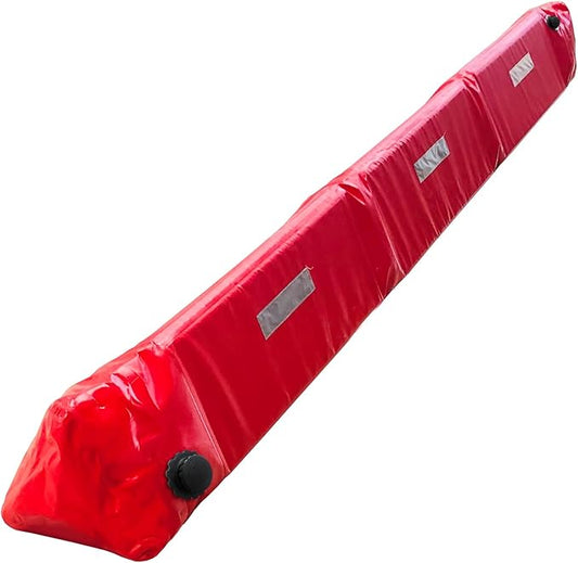 Flood Barrier 13Foot Length 12Inch Height, Flood Sandbag Alternative, Water Filled Flood Control Barrier,Reusable PVC Flood Prevention Tube, Water Barriers for Door Garage Home（Red）