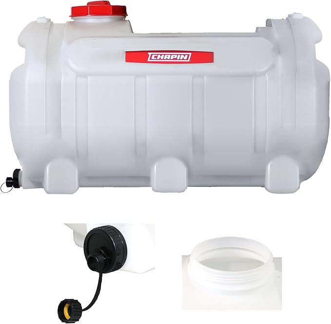 Chapin USA 98142: 40-Gallon Water Storage Tank, Utility Water Tank, Water Supply, for Farms, Acreage, Gardens, Orchards, Translucent White