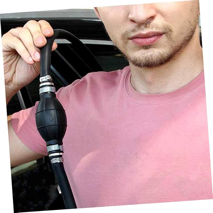 Manual Siphon Pump for Gasoline and Oil Transfer Inner Rubber Hose Portable Hand Fuel Transfer Pump for Vehicles and Emergency