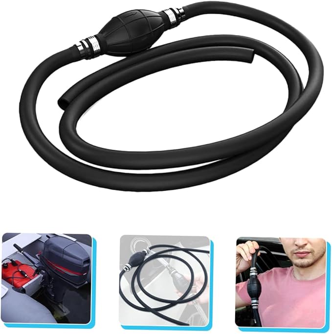 Fuel Transfer Siphon Pump with Hose Manual Hand Pump for Diesel Oil Transfer Practical Vehicle Emergency Syphon for Car and Truck Fluid