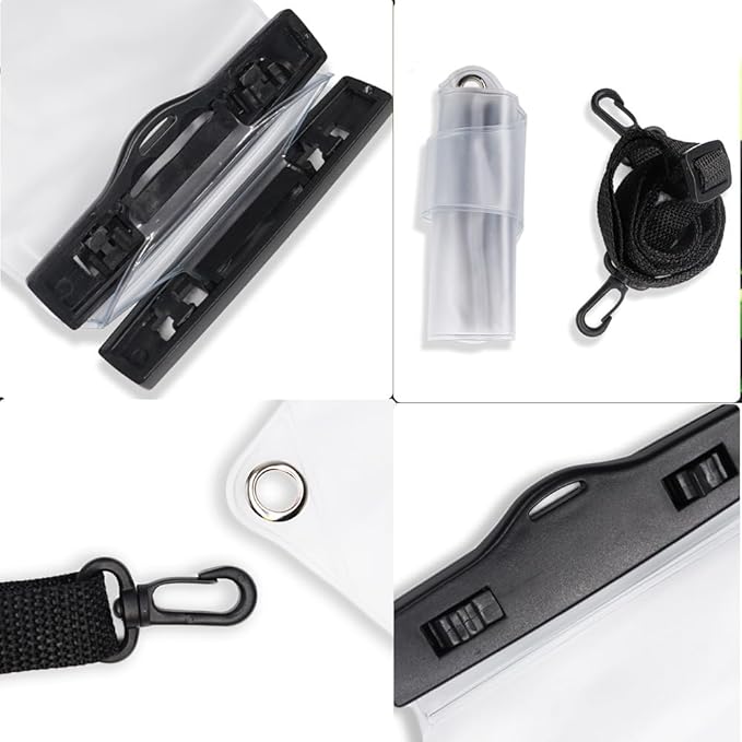 4Pcs Universal Two Way Radio Waterproof Case Bag Portable Walkie Talkie Rainproof Pouch with Adjustable Strap Compatible for Motorola Kenwood Midland UV-3R UV-5R PX-888 Walkie Talkie Radio