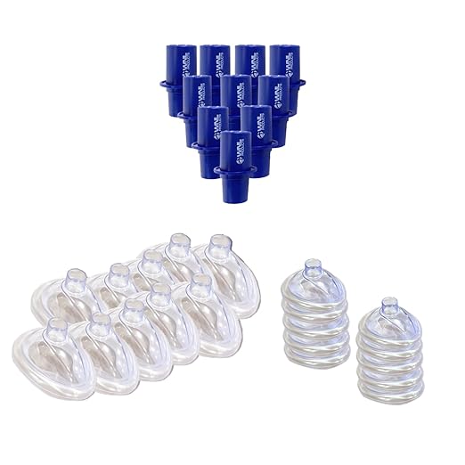 WNL Products 5000TMV-CP Adult/Child & Infant CPR Practi-MASK & Valve Combo Pack - Fits All WNL Training Masks