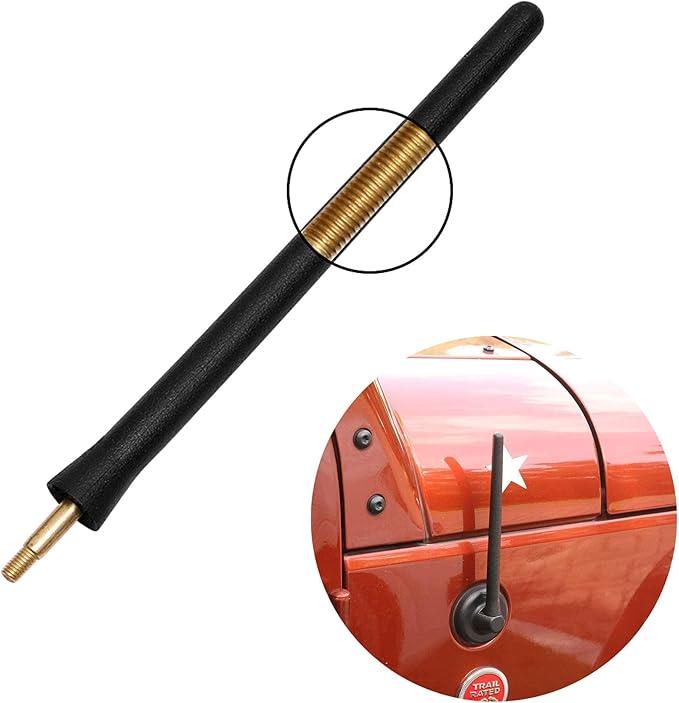 VOFONO Antenna fits 2007-2025 Jeep Wrangler Gladiator JL JK JT Unlimited Sport Willys Rubicon Sahara 4xe Antenna for AM FM Radio, Jeep Wrangler Gladiator Accessories