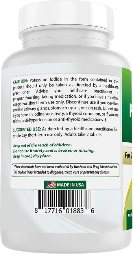 Best Naturals Potassium Iodide 130 mg per Serving - Dietary Supplement, 90 Tablets (3)