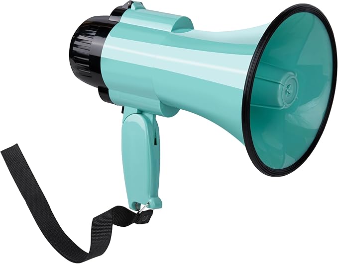 30 Watt Power Portable Megaphone Bullhorn Speaker Voice, Siren/Alarm and 240S Recording with Volume Control and Strap