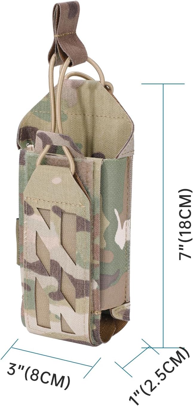 EXCELLENT ELITE SPANKER Tactical Universal Radio Holster Holder Molle Radio Pouch Adjustable for Duty Belt,Vest for Two Ways Walkie Talkie