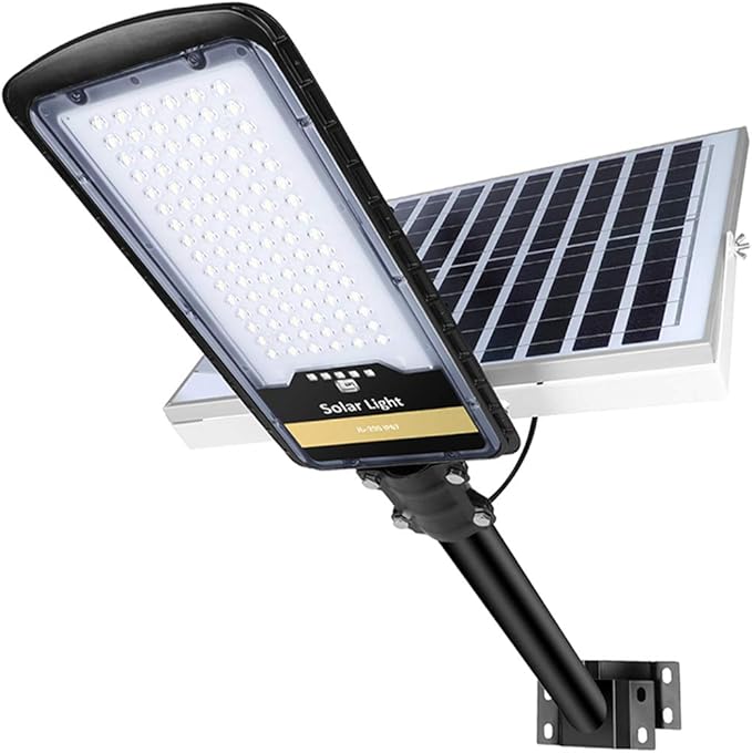 Joylight 8000W Solar Street Lights Outdoor, Dusk to Dawn IP67 Security Led Flood Light Lamp with Remote Control Mounting Pole and Bracket Garden, Street, Court, Parking Lot