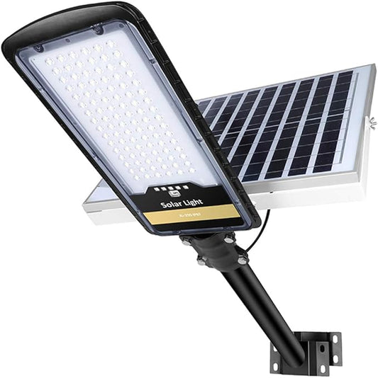 Joylight 8000W Solar Street Lights Outdoor, Dusk to Dawn IP67 Security Led Flood Light Lamp with Remote Control Mounting Pole and Bracket Garden, Street, Court, Parking Lot