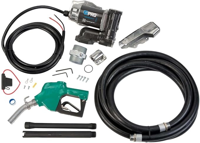 GPRO - V25 Series Fuel Transfer Pump, Automatic Shut-Off Nozzle, 25 GPM, 12 Volt (170000-03)