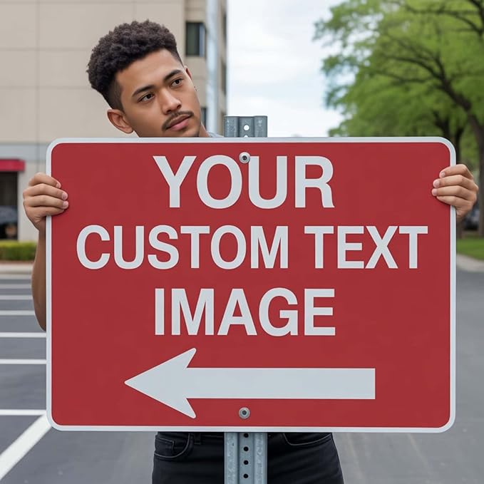Custom Metal Sign for Business, Outside, Home, 18x14 Inches, Rust Free Aluminum, Engineer Grade Reflective Option, UV Protected, Weather/Fade Resistant