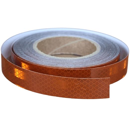 Brown Non Fading Reflective Tape Outdoor Waterproof 1 inch Wide for Truck, High Visibility Safety Adhesive Stickers (66 feet)