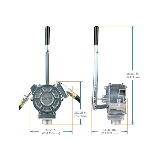 GPI - HP-100-UL Lever Action Fluid Transfer Hand Pump, 50 Gallon per 100 Strokes (114000-10)