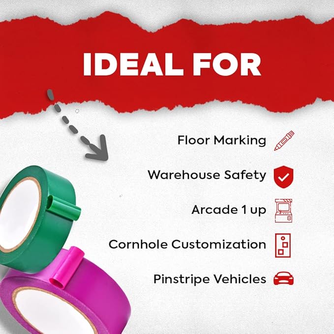 MAT Vinyl Marking Tape Dark Blue - 5 inch x 36 yds. for Safety Floor Marking (School Gym, Restaurants, Warehouse), Dance Floor Splicing, Pinstriping Cars & Boats