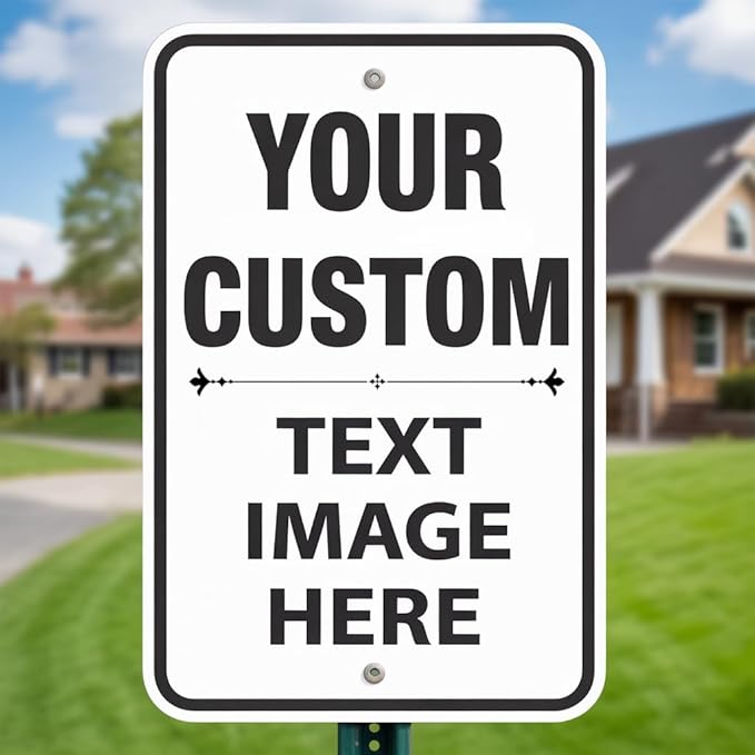 Custom Metal Sign -24x30 Inch 0.04 Aluminum Rust-Proof - Personalized Sign For Business, Office, Workplace - Reflective Option - Single/Double Sided