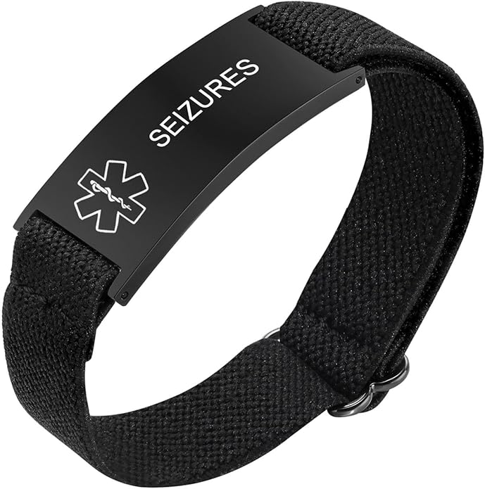 VNOX Medical Alert Bracelets for Men & Women Kids with Free Engraving Adjustable Stainless Steel Mesh Emergency Medical ID Bracelets Wristband