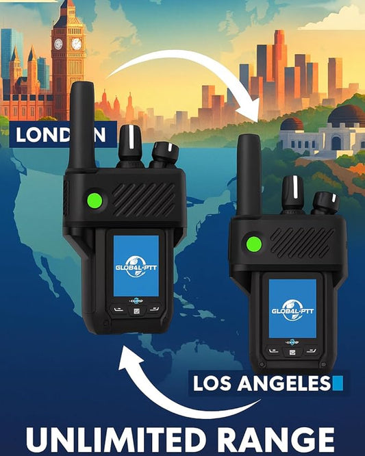 G6Plus PoC Radios Nationwide Coverage - 4G LTE Walkie Talkies with Unlimited Range GPS SOS Metal Body USB-C Charging Pre-Installed SIM Ready to Use (Black)