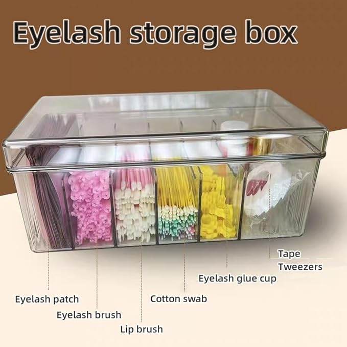 Clear Electronics Organizer Boxes, 6 Capacity Acrylic Charger Organizer with Cover and 1 Plastic Cable Ties for Home and Office