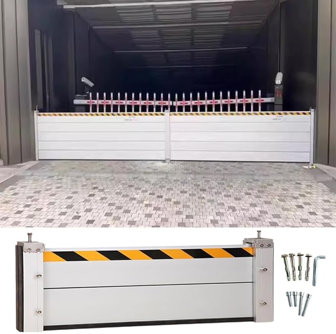 Reusable Flood Protection Barriers for Garage Door, 3/4/5/6/7/8/9/10/11/12/13ft Long Commercial Aluminum Unit Module Design Flooding Prevention Control Baffle Water Stopper Panel, Detachable(H