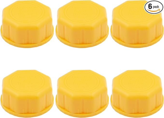 5 Gallon Gas Can Cap - Durable Replacement Lid with Coarse Thread for Gasoline and Diesel Fuel Cans, Perfect for Portable Tanks and Small Gas Containers (Pack of 6)