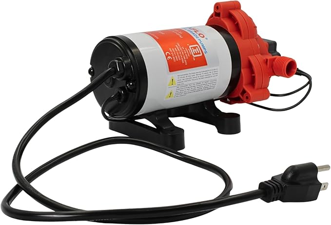 SEAFLO 33 Series Water 110V AC Pressure Pump - 115V AC, 3.3 GPM, 45 PSI, Self Priming, Smart Pressure Switch, for RV/Caravan/Marine/Industrial Use-NSF, CE & Rohs Certified, UL Listed, 4-Year Warranty