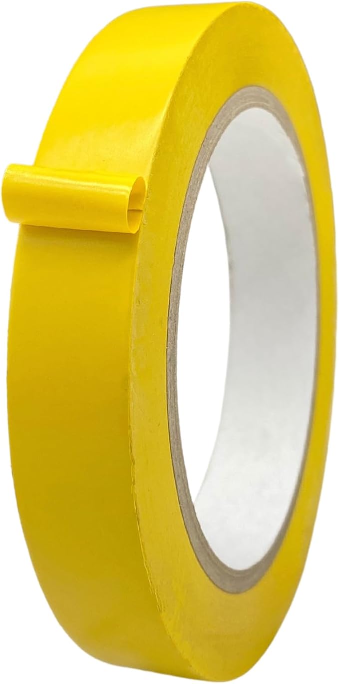 MAT Vinyl Marking Tape Yellow - 3/4 inch x 36 yds. for Safety Floor Marking (School Gym, Restaurants, Warehouse), Dance Floor Splicing, Pinstriping Cars & Boats