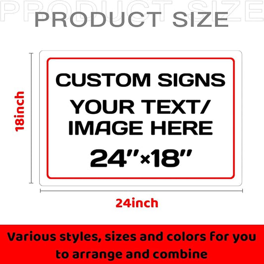 Personalized signs,Aluminum Weatherproof Metal Sign,Optional reflective,Personalized Text And picture Here,for garden, door sign, business,factory