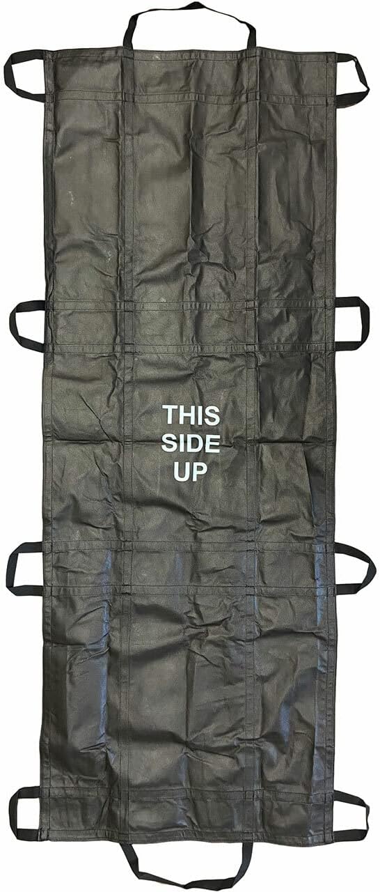 The Original Rescue Essentials Brand QuikLitter, Black Nylon Handles, Non-Woven Fabric, 500 Lb Rated, Low Cost, Disposable for Patient Transfer, Casualty Evacuation