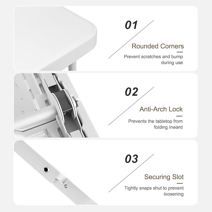 JHDXL Folding Table Portable Heavy Duty Plastic, Fold-in-Half Utility Foldable Table Plastic Dining, Indoors Wood Folding DeskTops, for Party, Dining, Wedding, Camping, Picnic