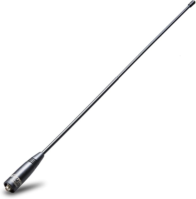 Radio Antenna for BaoFeng UV-5R/888S Long Range Walkie Talkie Antenna 15.6-Inch Whip VHF/UHF (144/430Mhz) Antenna SMA-Female（1 Pack）