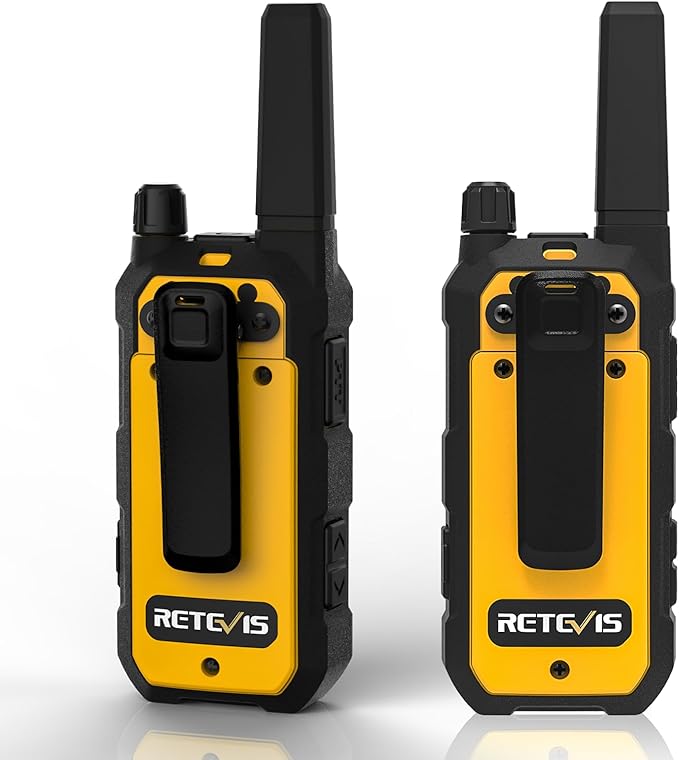 Retevis RB48 2 Way Radio Long Range, IP67 Waterproof Walkie Talkies Adults, Drop-Proof, 2000mAh, Emergency, Heavy Duty Two Way Radios, for Job Site Construction Warehouse(6 Pack)