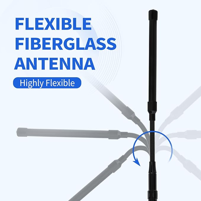 Superbat Dual Band UHF VHF Walkie Talkie Antenna 12 Inch Flexible Fiberglass SMA Female Antenna Compatible with Baofeng UV-5R 888S Retevis Aliunce HD1 Arcshell AR-5 Two Way Radio