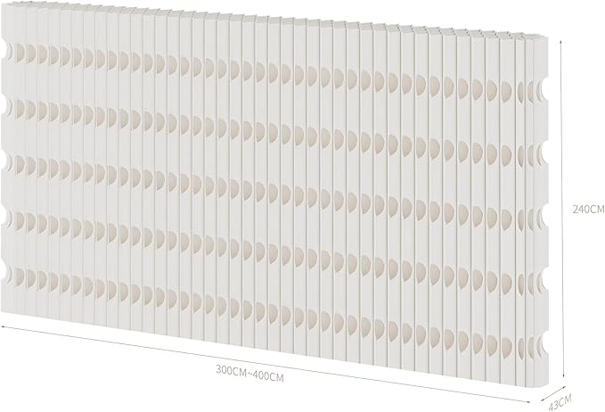Foldable Room Divider Privacy Screens Movable Temporary Wall Space Partition, 5.25~9.19 FT Tall, 6.56~16.4 FT Width, Choice of Various Sizes and Styles