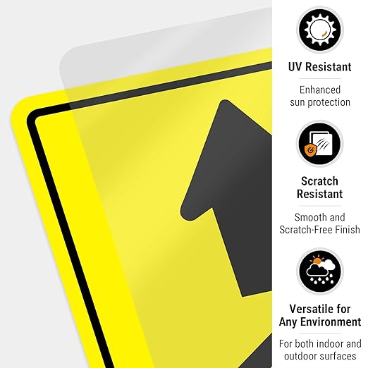 Shelter in Place with Up Arrow Sign, 10x7 Inches, 4 Mil Vinyl Decal Stickers Weather Resistant, Made in USA by Sigo Signs