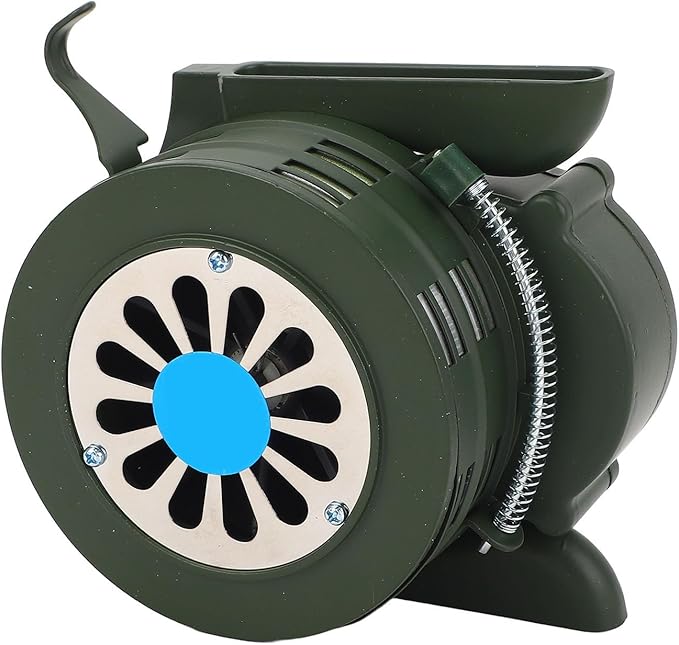 WALFRONT Manual Operated Hand Crank Siren Horn, Aluminum Alloy, 110dB Loud Alarm, Portable for Factories, Homes, Schools, Oil Depots