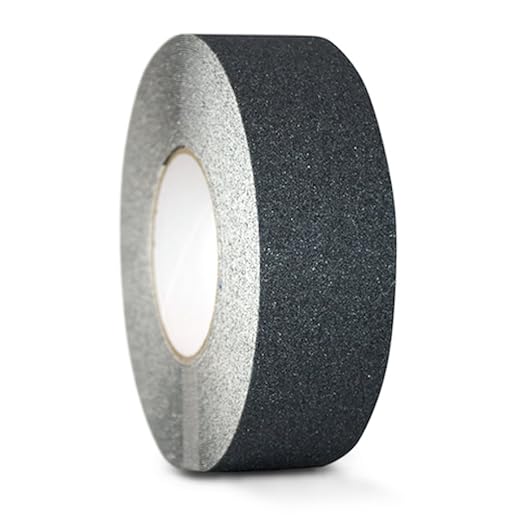 GGR Supplies T.R.U. NST-20 Black Non-Skid Tape 12 in. Wide x 60 ft. Length Safety Way 60 Grit Anti Slip Traction Tape 32 Mil No Slip