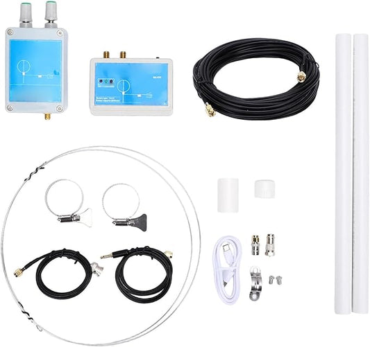 Active Loop Antennae, Portable HF Shortwave Antenna, 100kHz 179MHz MW SW, Air Outdoor Portable Shortwave for Radio with 2600mAh Battery (10m / 32.8ft)