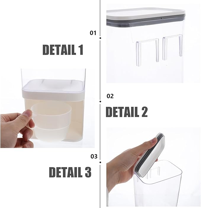 NUOBESTY Wall-mounted Pet Food Storage Container with Airtight Seal and Cup Sealed Dispenser for Dog Cat and Bird Food Snack Tank for Fresh Dry Preservation