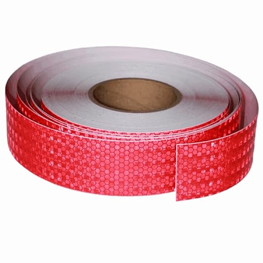Red Reflective Tape Outdoor Waterproof 2 inch Wide, High Visibility Warning Industrial Marking Tape, Safety Stickers (168 feet)