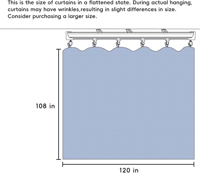 Room Divider Ceiling Mounted Curtains Track Sets Extra Wide Blackout Curtain Flexible Tracks for Bedroom Privacy Partition Separator, 1 Panel White Drape and White Rail, W10 x H9ft