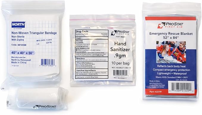 ProStat First Aid 8289 | ANSI Z308.1-2021 Class A & OSHA Compliant 25-Person Plastic First Aid Kit | Type III Wall Mount or Portable Case | Workplace, Industrial, Office & Construction Safety Kit