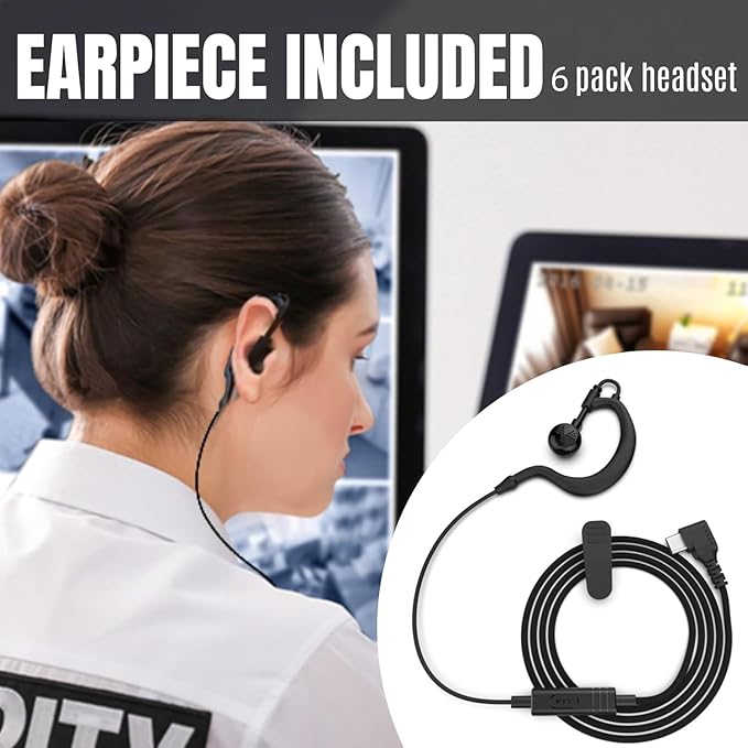 KETELESE T3G Heavy Duty Walkie Talkies Type-C Rechargeable, IP67 Waterproof 2 Way Radios with Earpiece, Adapter, Dock, PTT Group, NOAA, VOX, 6 Pack Walkie Talkie for Adult Black/Grey