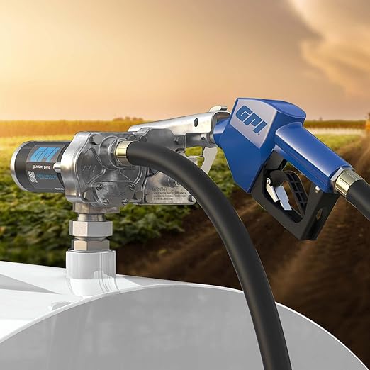 GPI - M-1115 Series Fuel Transfer Pump, Automatic Shut-Off Nozzle,12 GPM, 115 Volt (110000-82)