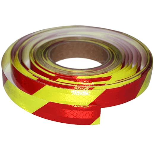 Non Fading Reflective Tape Outdoor Waterproof 1 inch Wide, High Visibility Safety Warning Reflector Sticker Strips (168 feet)