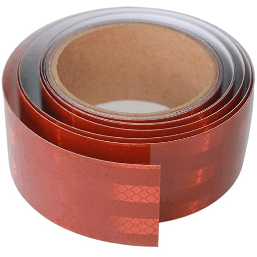 Non Fading Brown Reflective Tape Outdoor Waterproof 2 inch Wide, High Visibility Warning Safety Industrial Marking Tape (11 feet)