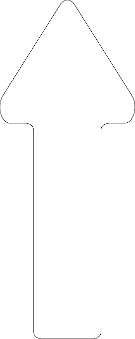 5S Location Marking Arrow- Durable Laminated LSE (Low Surface Energy) Arrow Shaped Floor Marker by Graphical Warehouse- 5S Safety and Security Signage (10x3.5", White, 25)