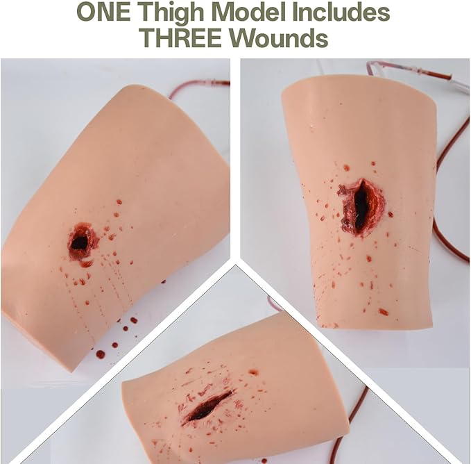 Lower Extremity Wound Packing Trainer Kit, Stop The Bleed Kit for Hemostasis Training & Tourniquet, Hemorrhage Control Thigh Bleeding Control Trainer for Medical Education