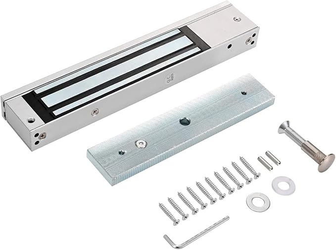 Mag Lock 280KG / 600 LBS of Magnetic Holdings Force Electromagnetic Commercial Lock 12V, LED Indicator When Closed NO/NC Options,for Access Control System