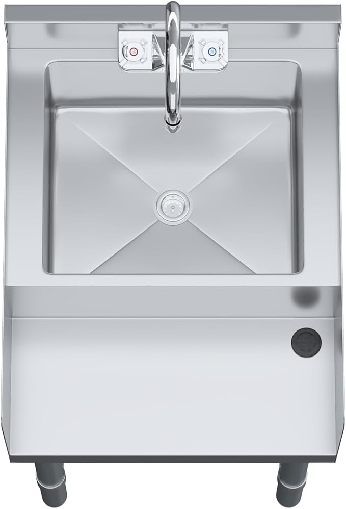 AmGood 22 in. x 18 in. Stainless Steel Blender Station with Dump Sink and Faucet